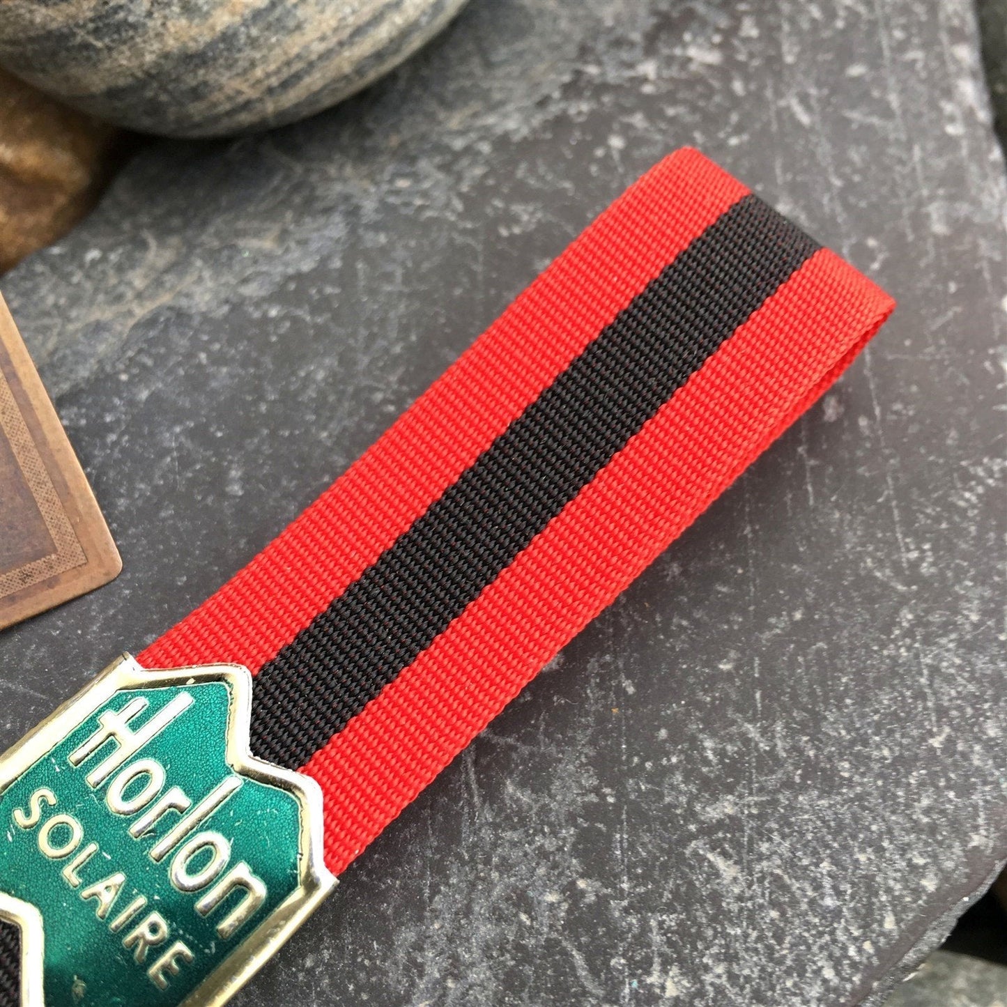 18mm Perlon Reversible Military Regimental nos 1960s Vintage Watch Band