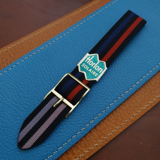 18mm Strpied Perlon 1960s Classic Single Pass Unused NOS Vintage Watch Strap