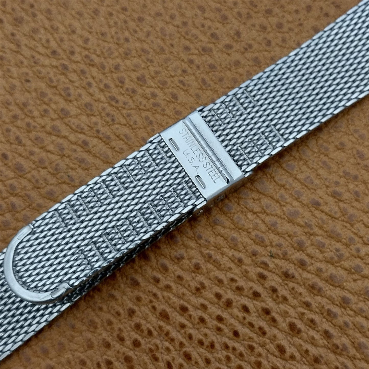 19mm 18mm Stainless Steel Mesh Kreisler nos Unused 1960s Vintage Watch Band