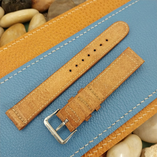 Elgin USA 5/8" Pigskin Strap & Signed Buckle Unused nos 1950s Vintage Watch Band