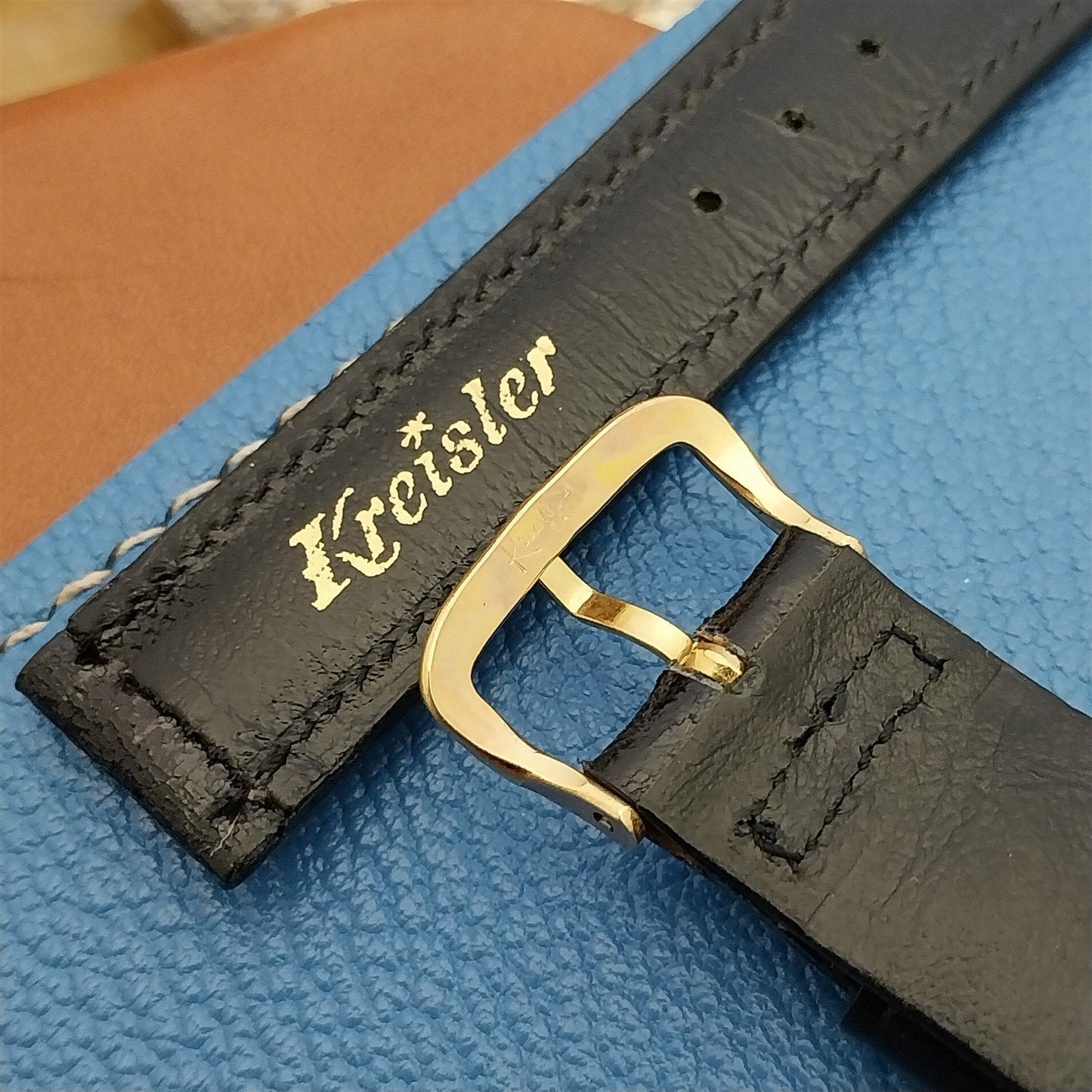 16mm Vintage Watch Band Kreisler Short King Alligator Single-Keeper nos 1960s