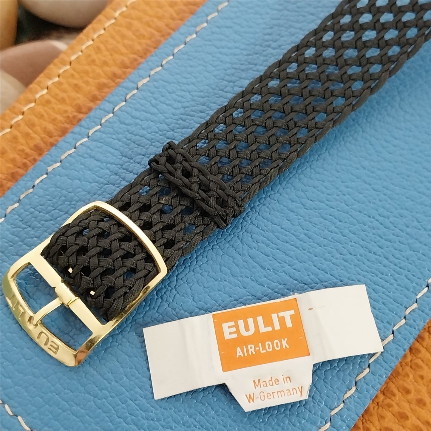 Vintage 18mm Eulit Air-Look Perlon Classic Unused Single Pass 1960s Watch Band