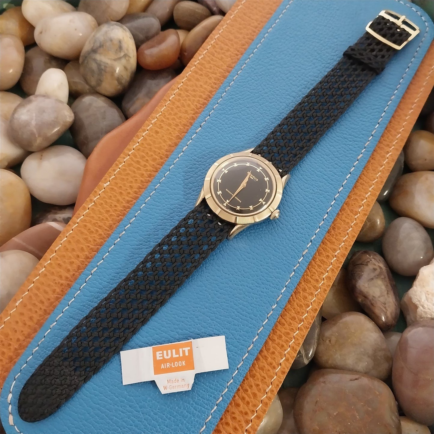Vintage 18mm Eulit Air-Look Perlon Classic Unused Single Pass 1960s Watch Band