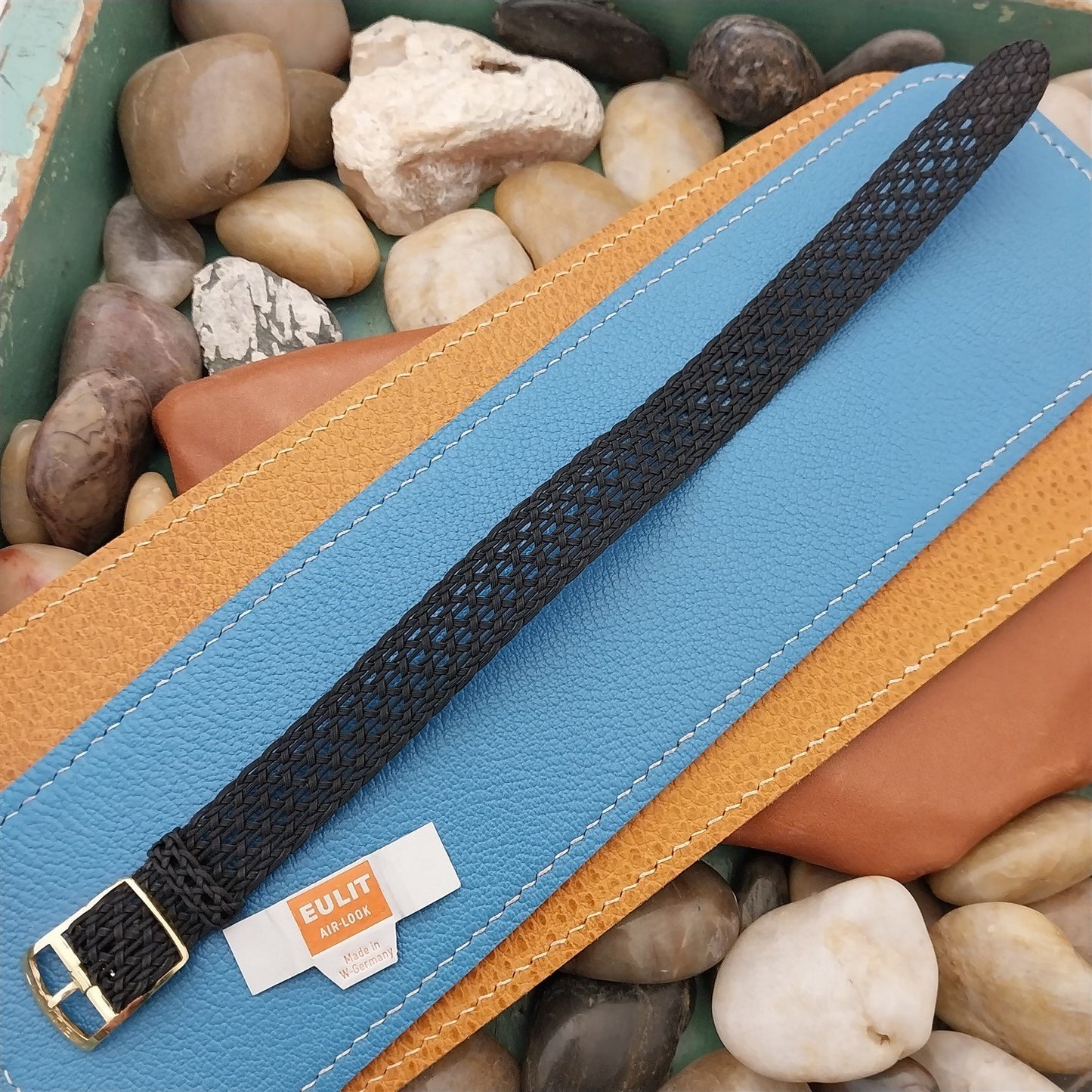 16mm Perlon Eulit Air-Look Vintage Single Pass Unused Classic 1960s Watch Band