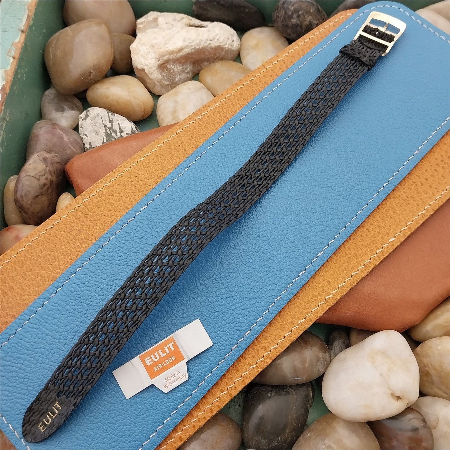 16mm Perlon Eulit Air-Look Vintage Single Pass Unused Classic 1960s Watch Band