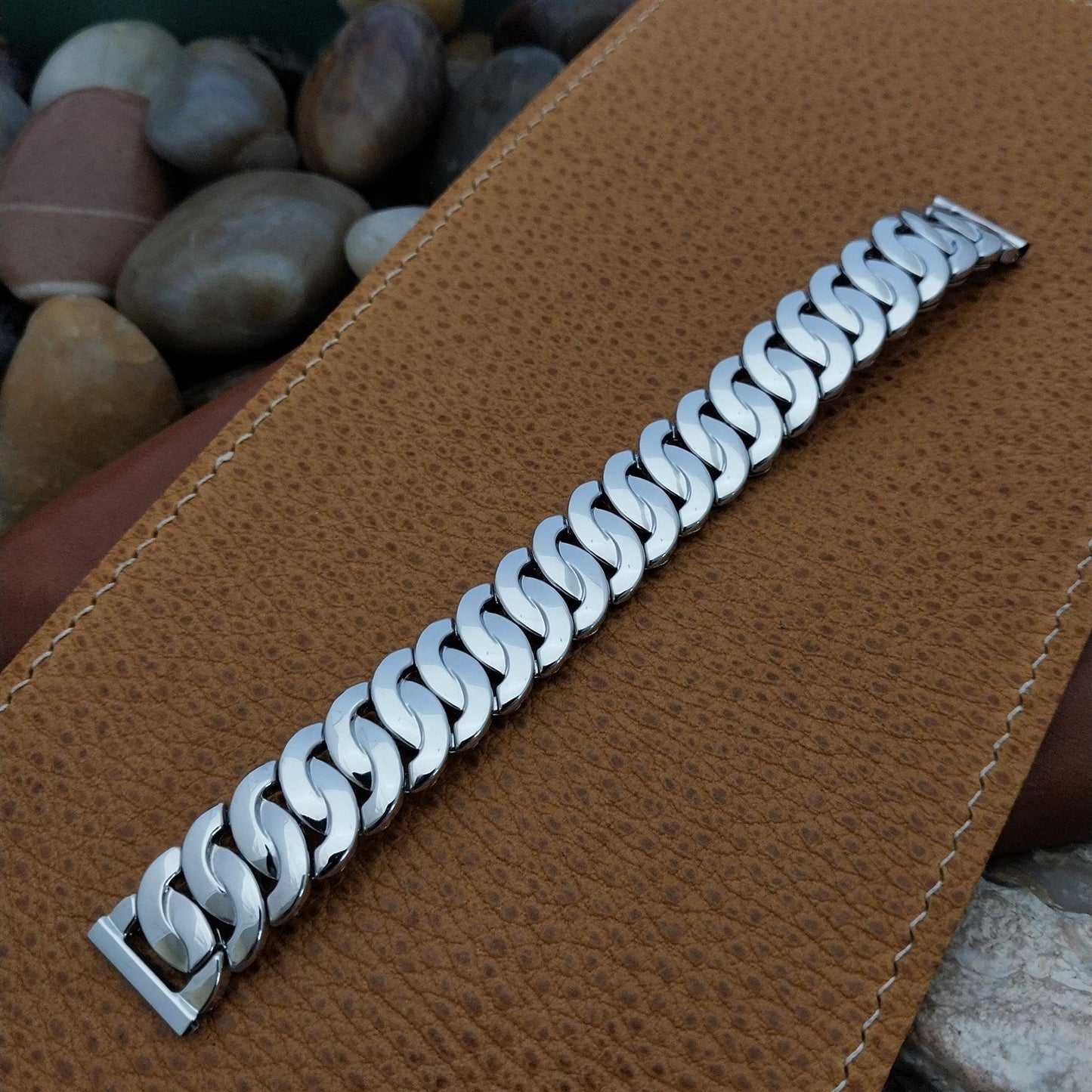 16mm 5/8" JB Champion White Gold-Filled New Old Stock 1950s Vintage Watch Band