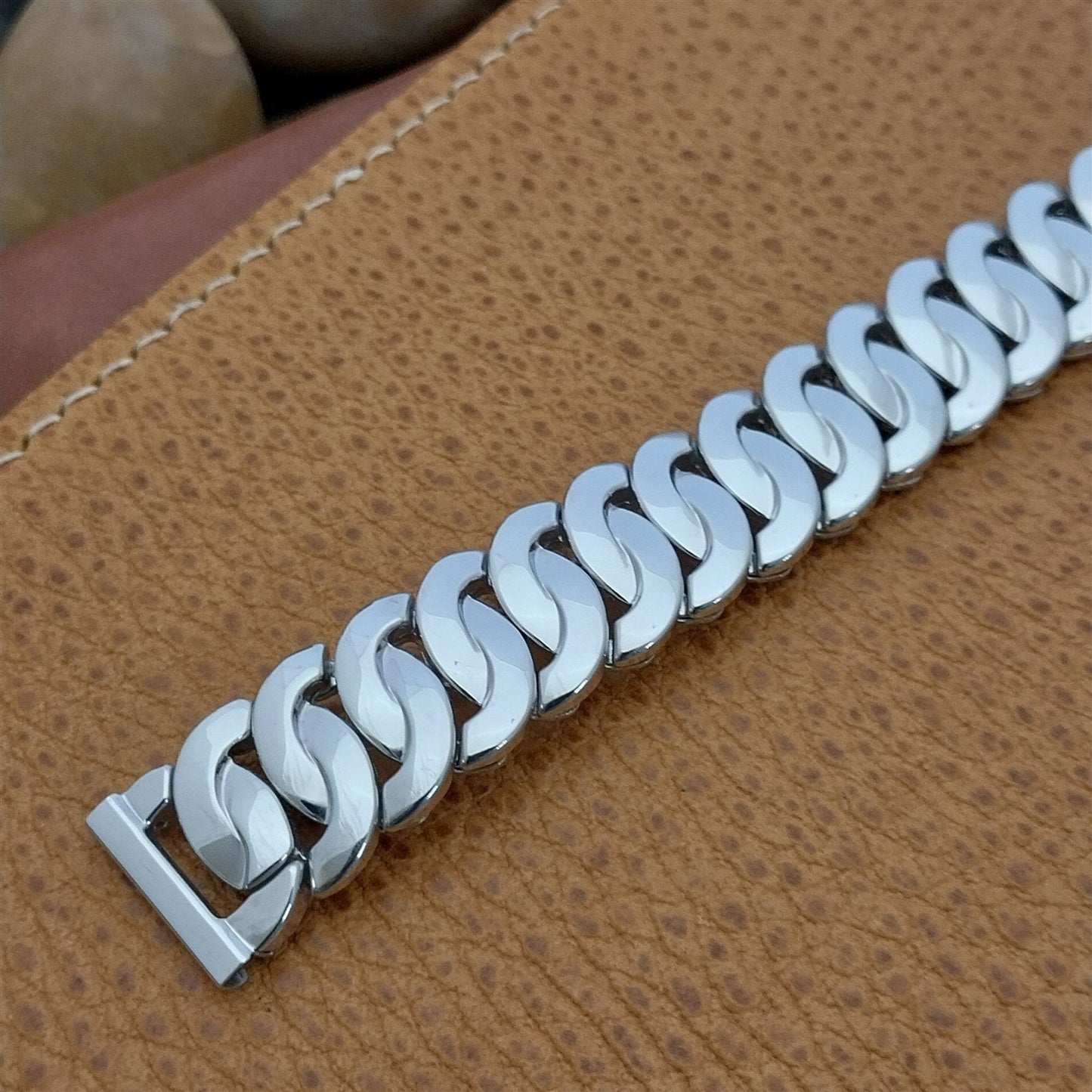 16mm 5/8" JB Champion White Gold-Filled New Old Stock 1950s Vintage Watch Band