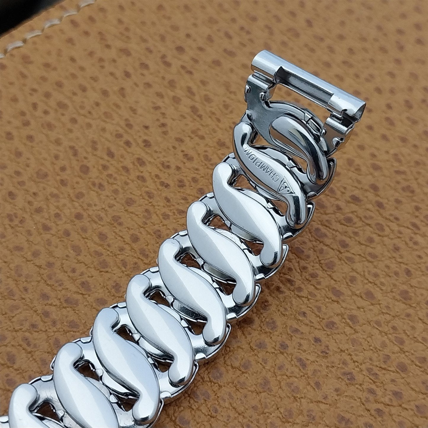 16mm 5/8" JB Champion White Gold-Filled New Old Stock 1950s Vintage Watch Band