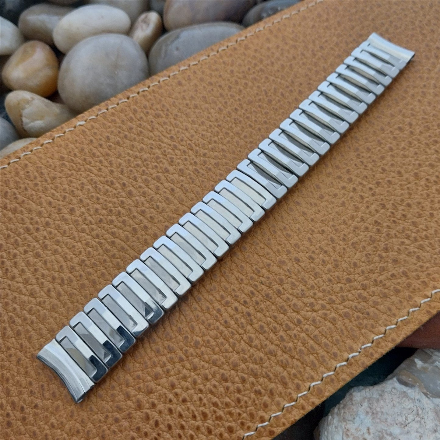 1950s 5/8" Glen USA Stainless Steel Old-Stock Expansion nos Vintage Watch Band