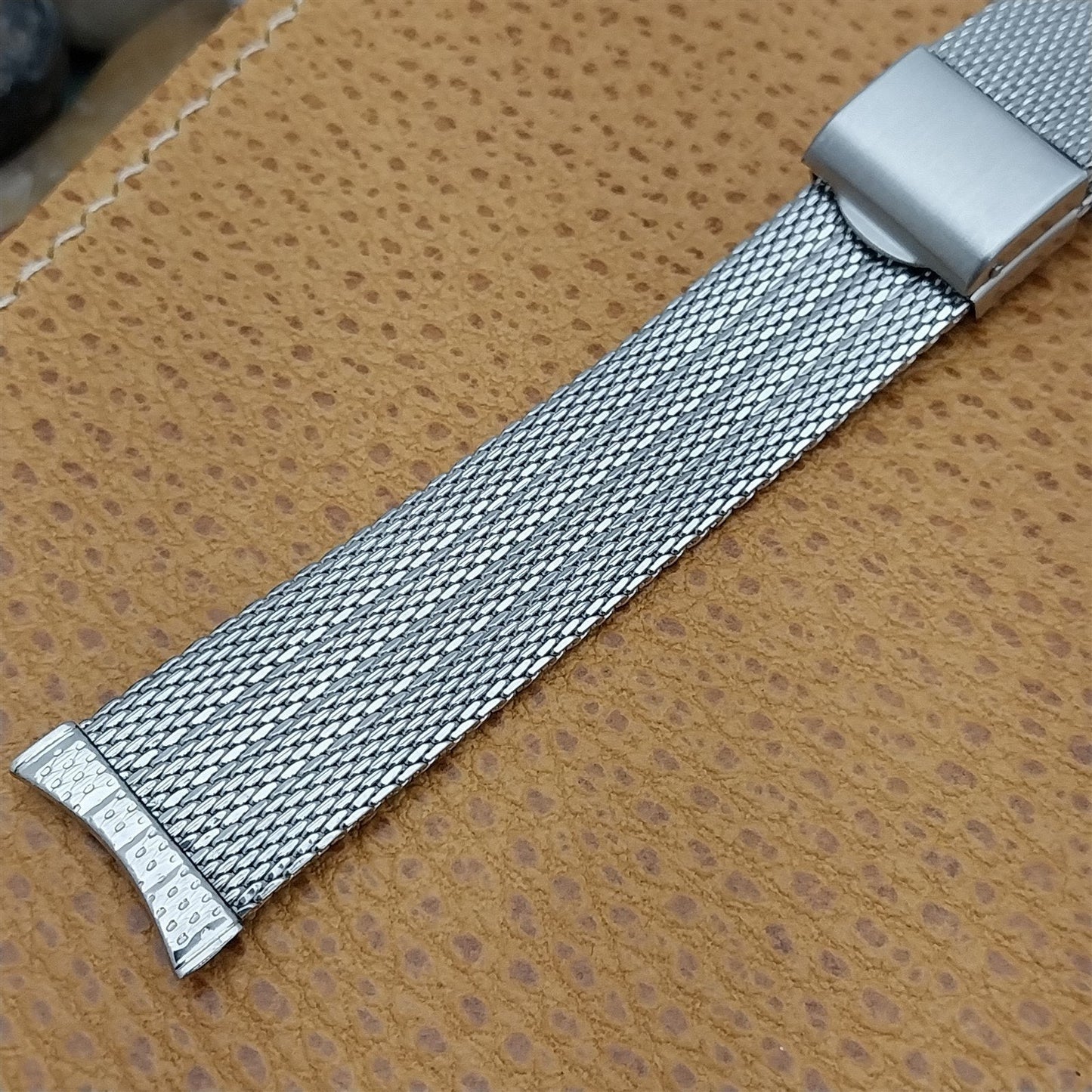 Vintage Stainless Steel Mesh 19mm 18mm Kreisler Stelux Unused 1970s Watch Band