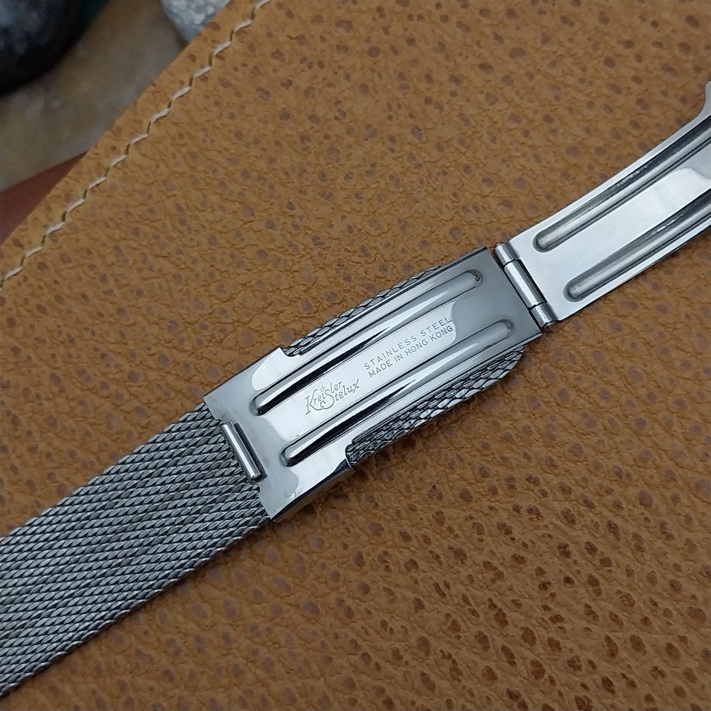 Vintage Stainless Steel Mesh 19mm 18mm Kreisler Stelux Unused 1970s Watch Band