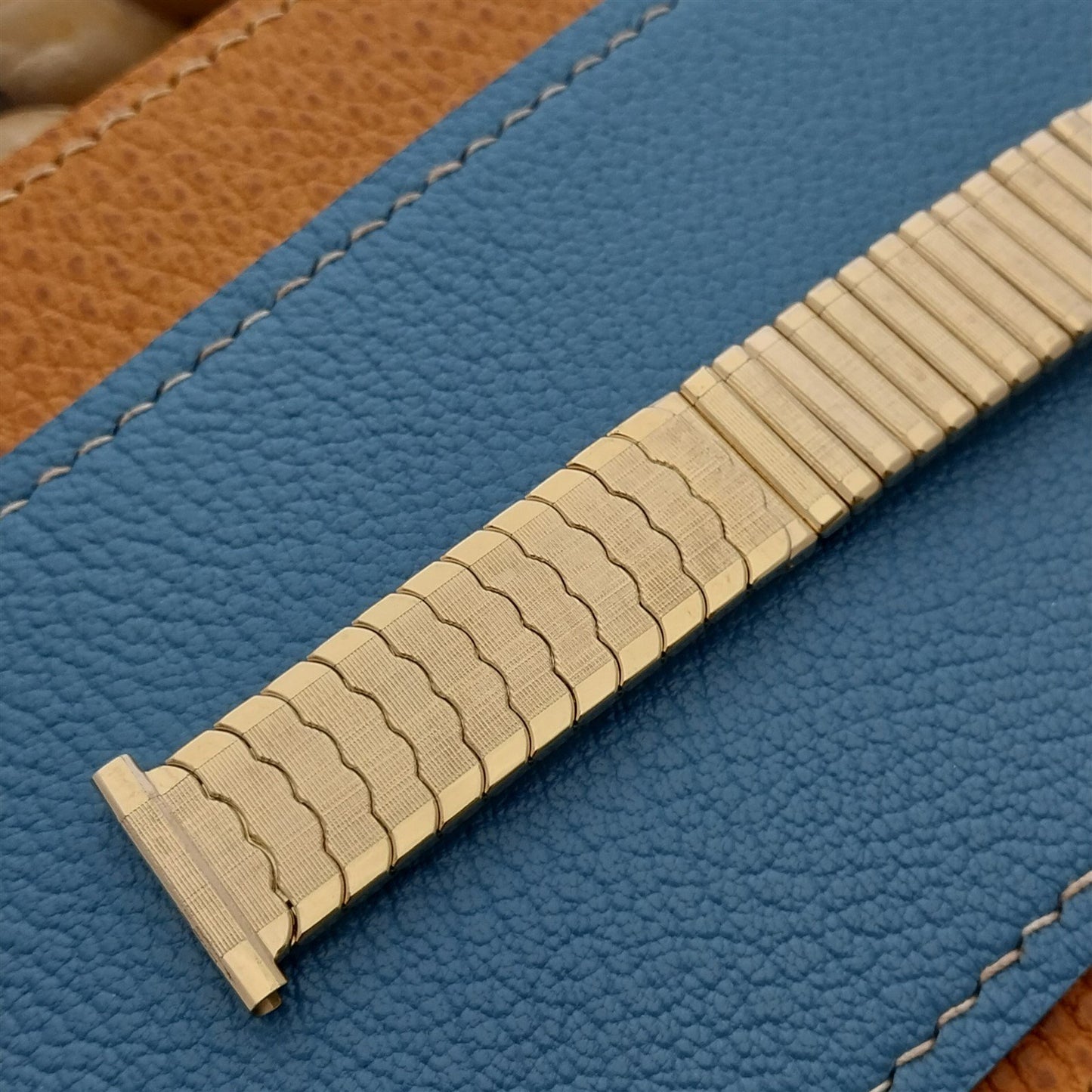 1959 3/4" Speidel USA 10k Gold-Filled Riptide Expansion nos Vintage Watch Band