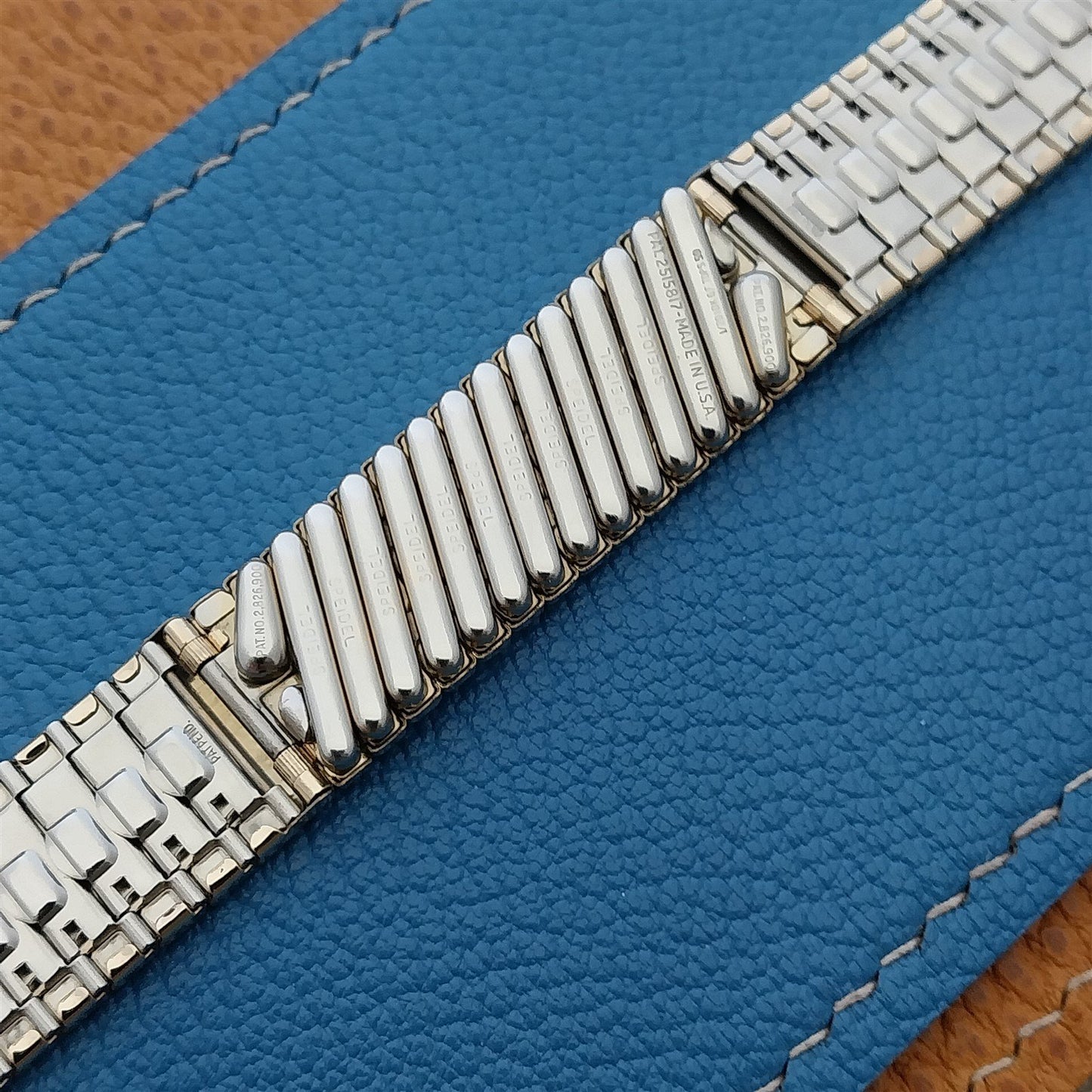 1959 3/4" Speidel USA 10k Gold-Filled Riptide Expansion nos Vintage Watch Band