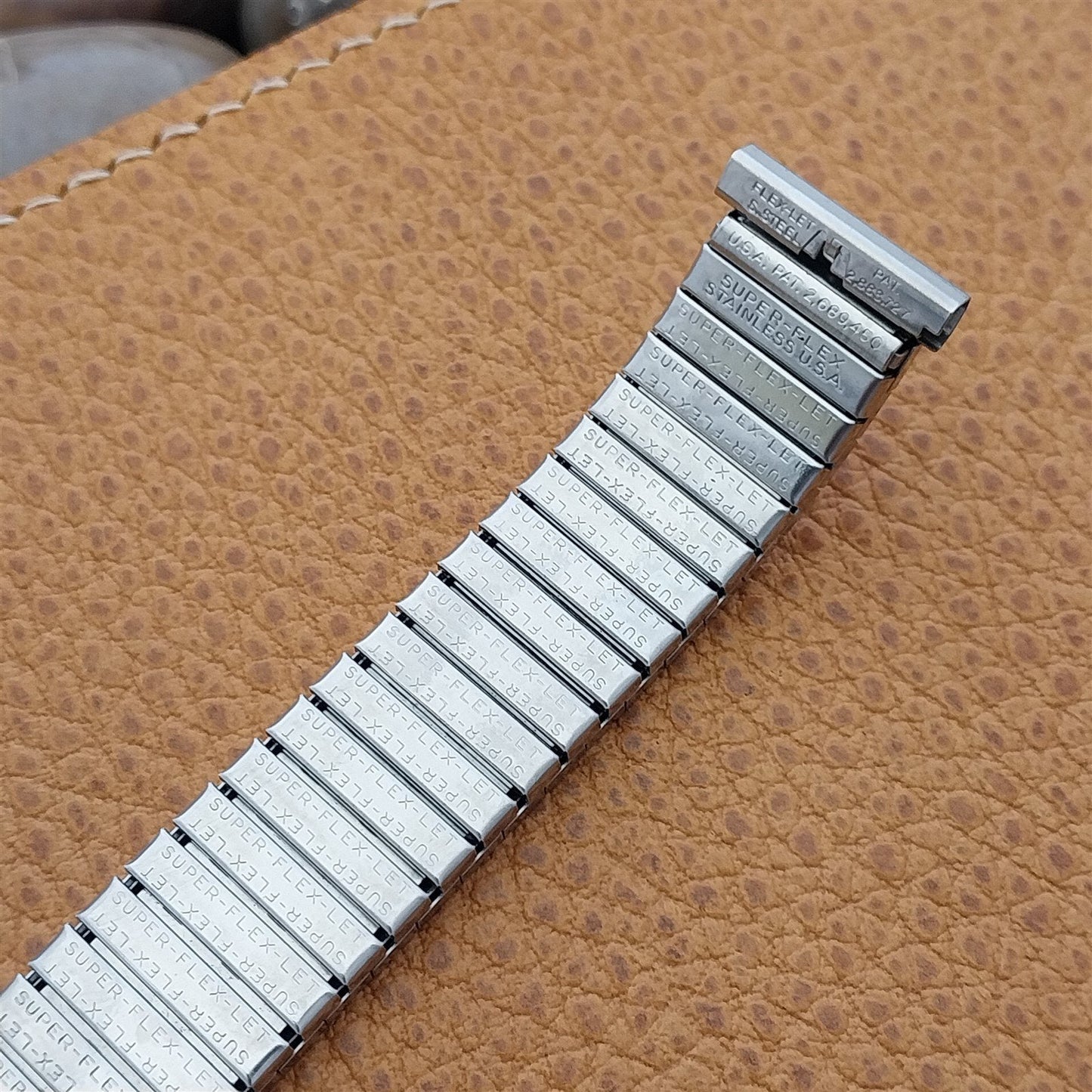 11/16" 17.2mm Flex-Let USA Stainless Steel Expansion nos 60s Vintage Watch Band