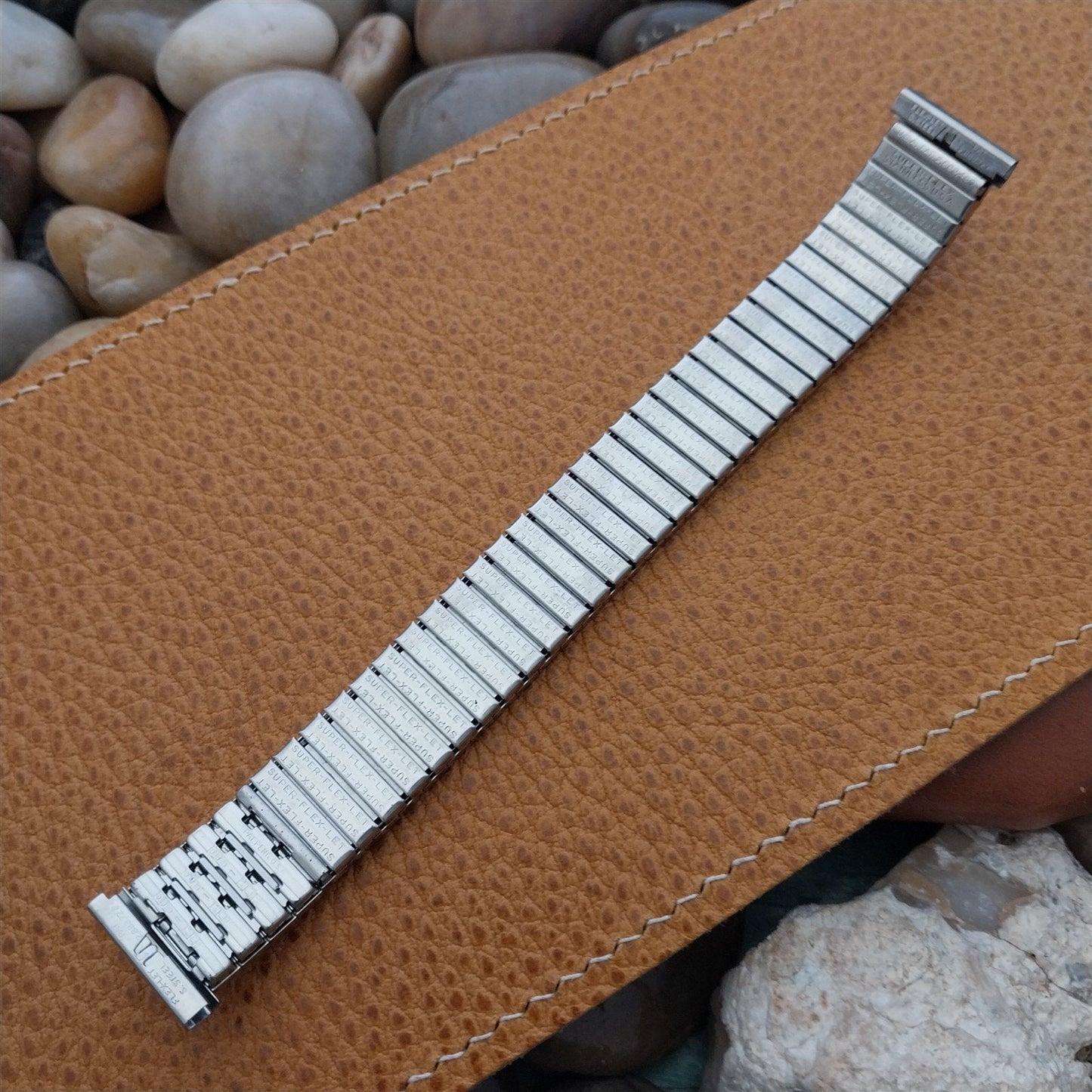 11/16" 17.2mm Flex-Let USA Stainless Steel Expansion nos 60s Vintage Watch Band