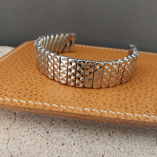 5/8" Stainless Steel JB Champion Diamond Jim Unused 50s Vintage Watch Band