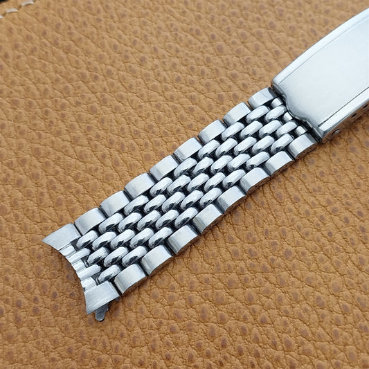 Vintage 18mm Stainless Steel Beads of Rice nos Classic 1960s Watch Band
