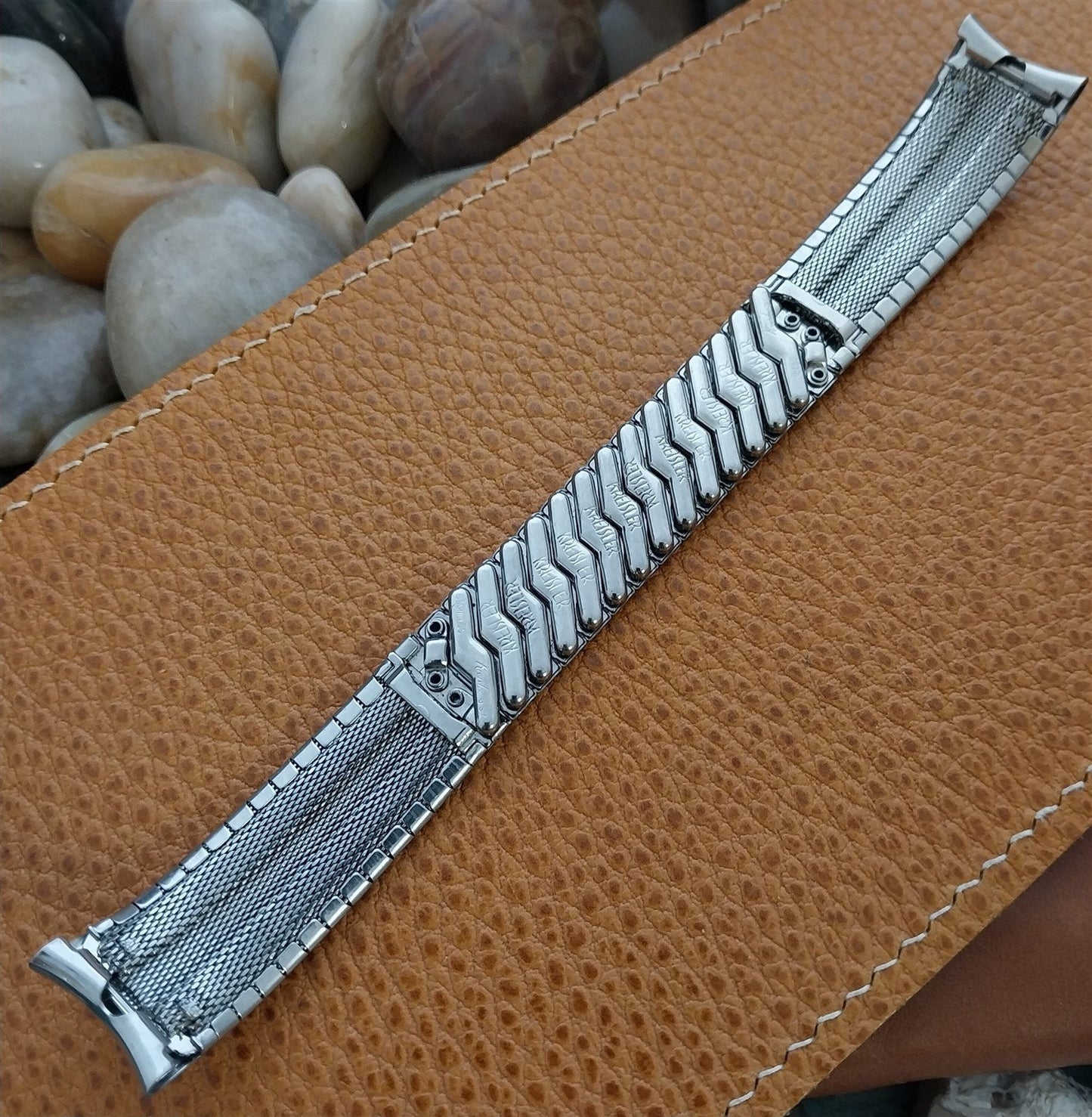 Vintage Watch Band 11/16" 17.2mm Stainless Steel Kreisler USA Zodiac Olympos