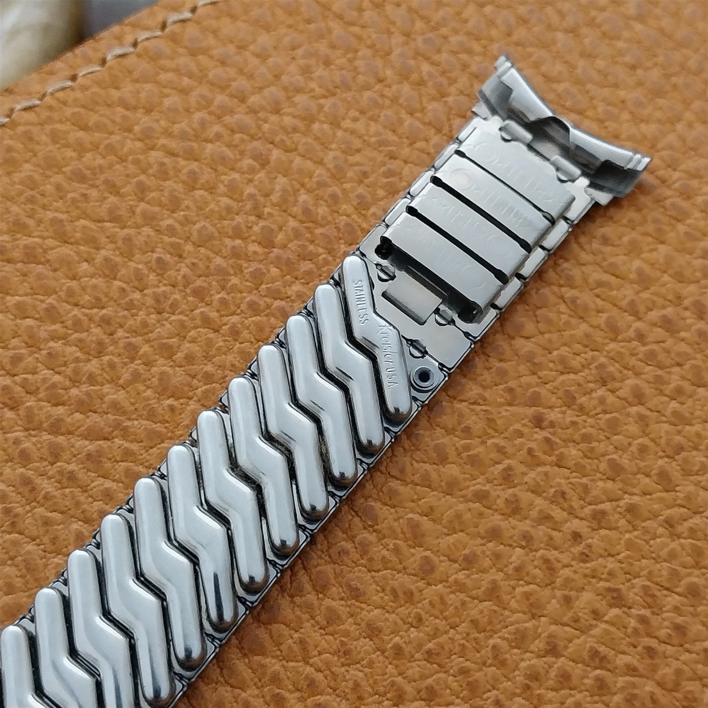 16mm 18mm 19mm Stainless Steel USA Made nos 1960s Vintage Watch Band Kreisler