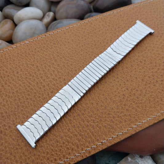 Vintage Watch Band 19mm 18mm 16mm Short Speidel White Gold Filled Classic 1960