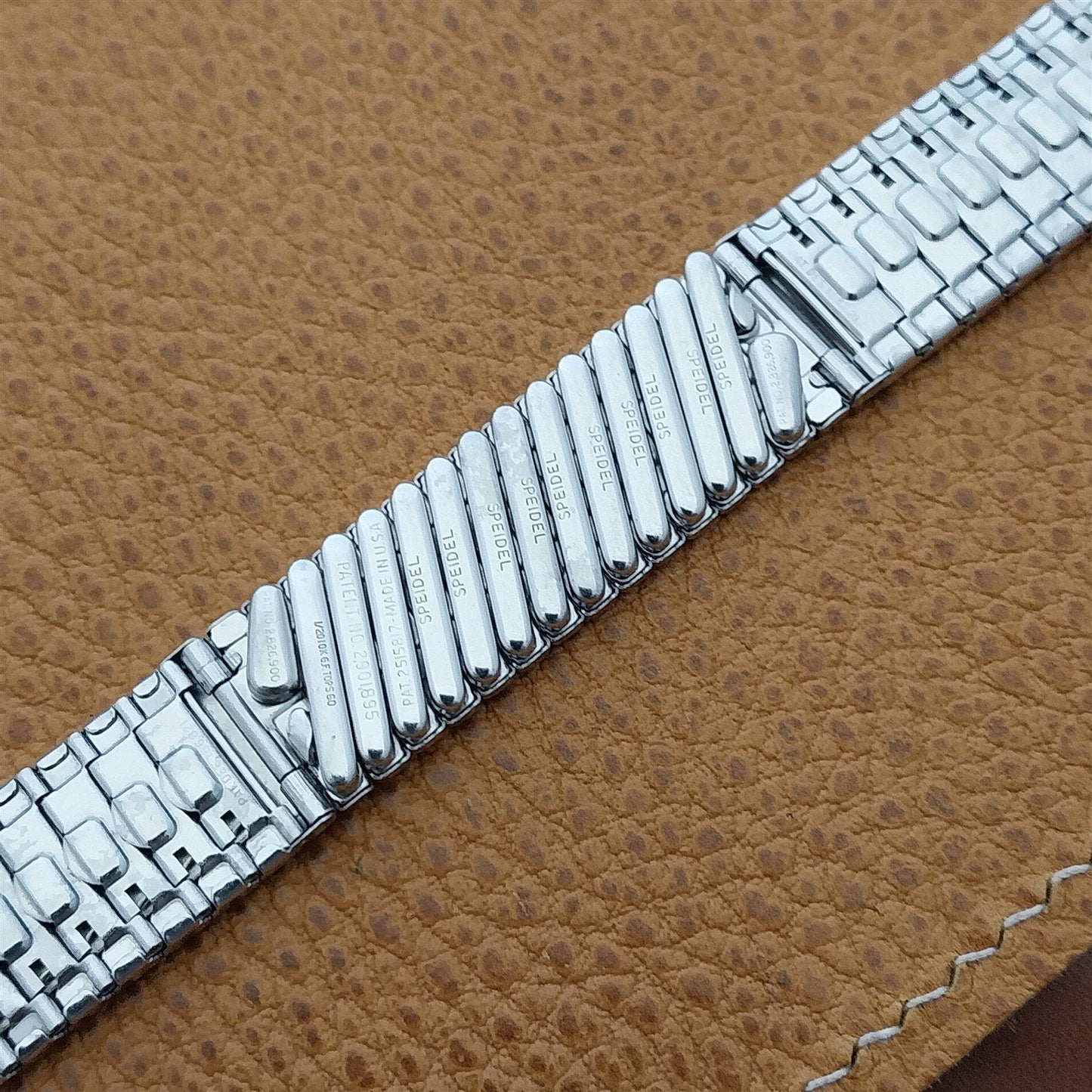 Vintage Watch Band 19mm 18mm 16mm Short Speidel White Gold Filled Classic 1960