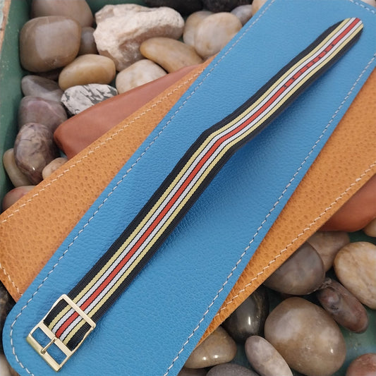 18mm Perlon 1960s/1970s Reversible Vintage Watch Band NOS Military Strap