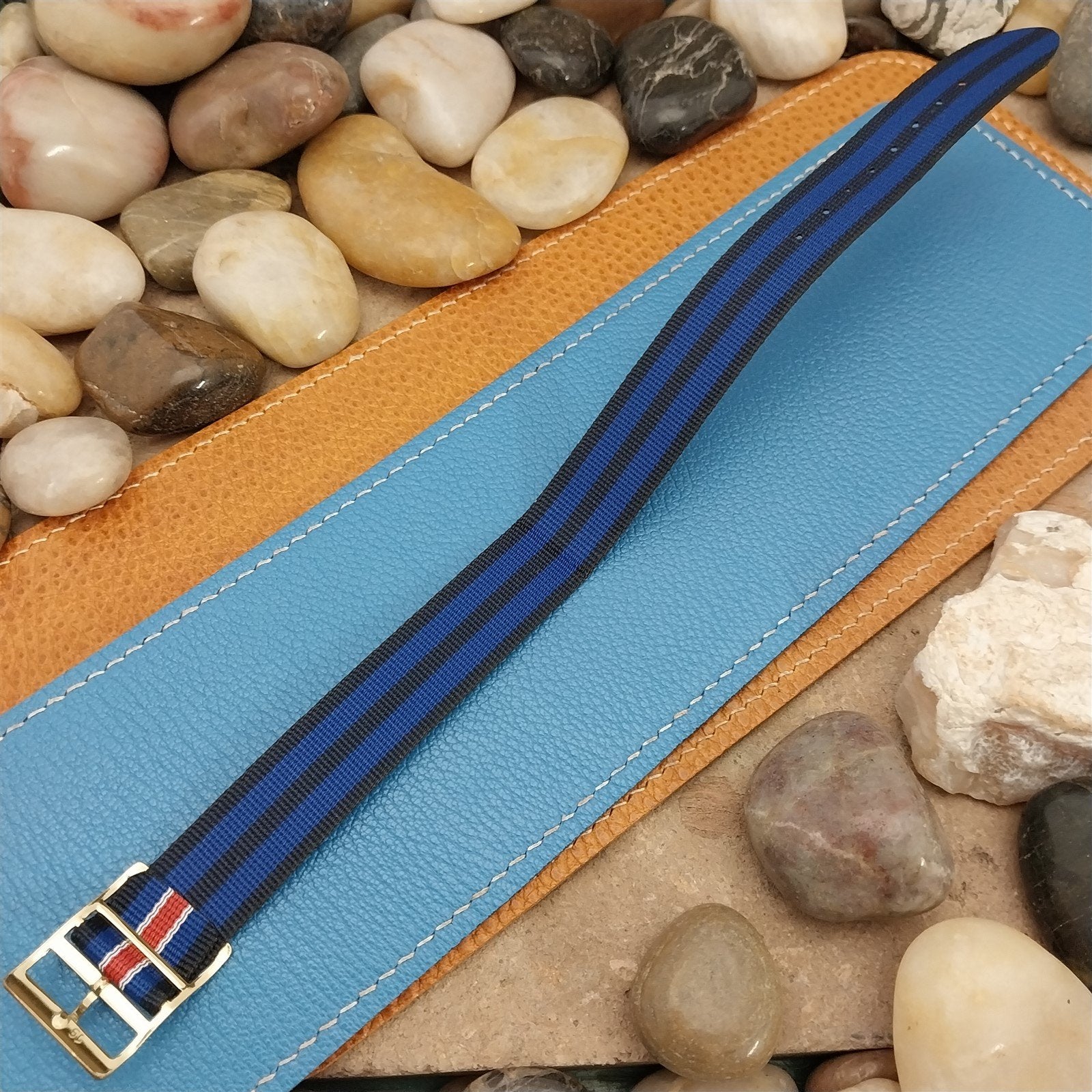 18mm Perlon Reversible Unused Classic Single Pass nos 1960s Vintage Watch Band