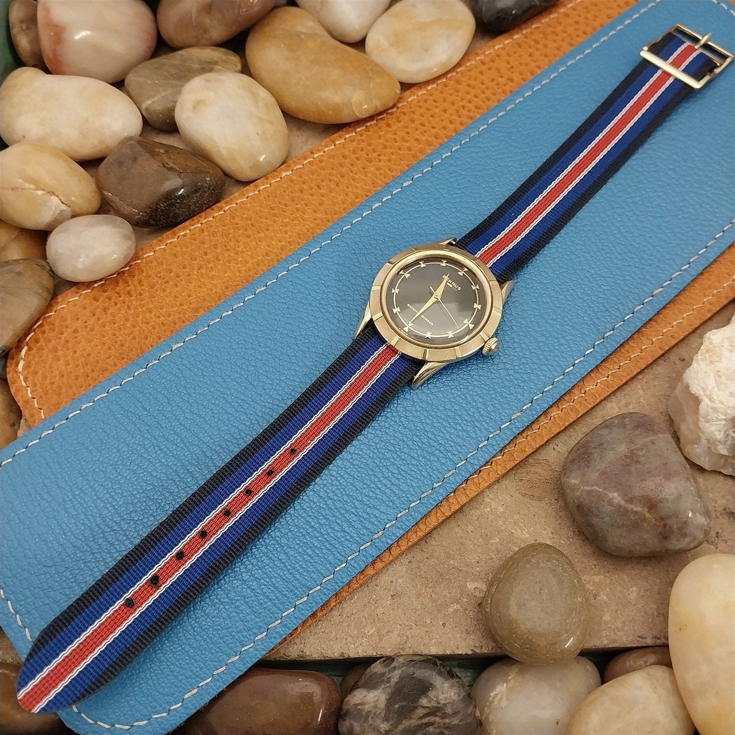 18mm Perlon Reversible Unused Classic Single Pass nos 1960s Vintage Watch Band