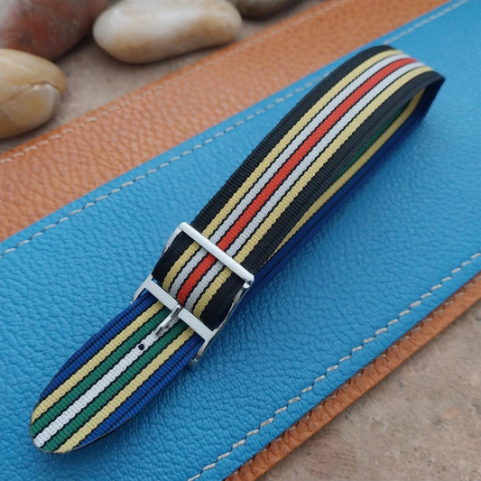 Vintage 18mm Perlon 1960s Reversible Classic Single Pass NOS Unused Watch Strap
