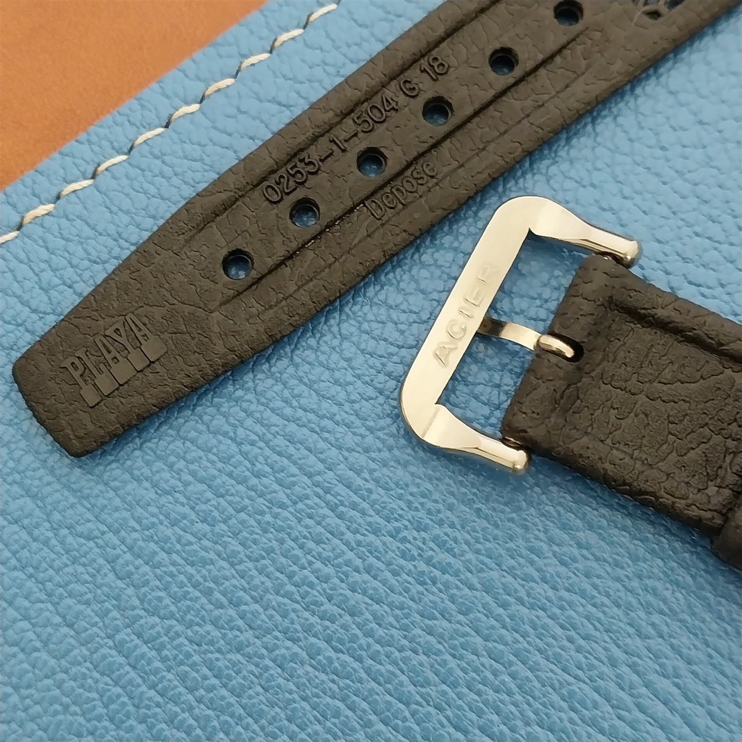 18mm Rally Diver & ACIER Buckle Playa Swiss Unused nos 1970s Vintage Watch Band