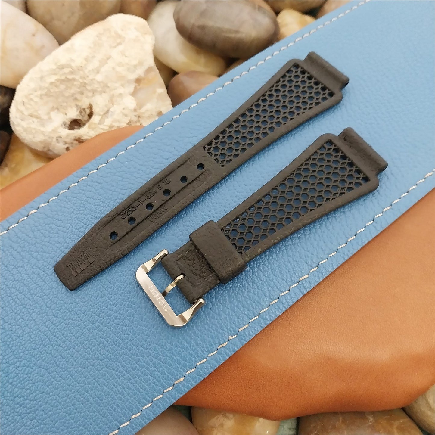 18mm Rally Diver & ACIER Buckle Playa Swiss Unused nos 1970s Vintage Watch Band