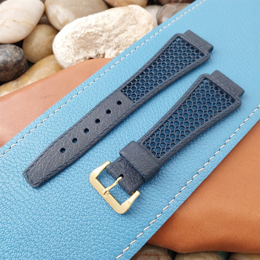 Vintage 18mm Flared Blue Swiss Diver Golay Playa GT Rally Unused Watch Band