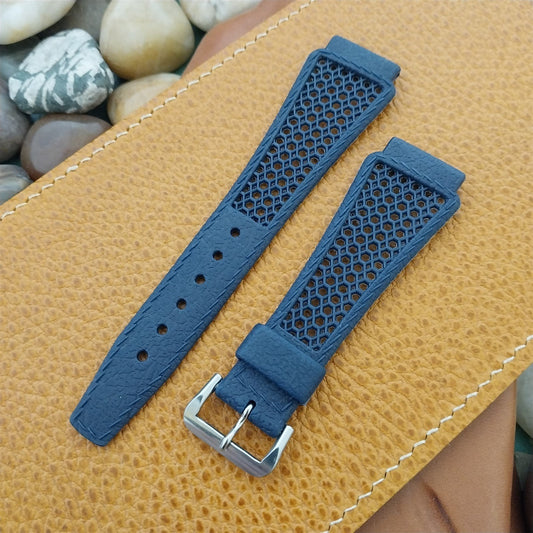 20mm Blue Diver & ACIER Stainless Buckle Swiss Vintage Watch Band 1960s-1970s