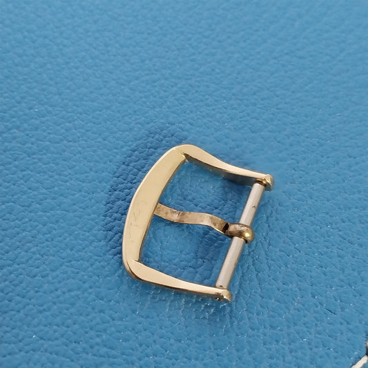 15mm Opening 1950s-1960s Vintage Yellow Gold-Tone Unused Watch Band Buckle
