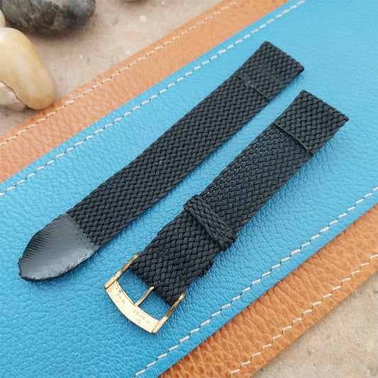 Vintage 16mm Braided Perlon Classic Two-Piece Swiss Unused nos 1960s Watch Band