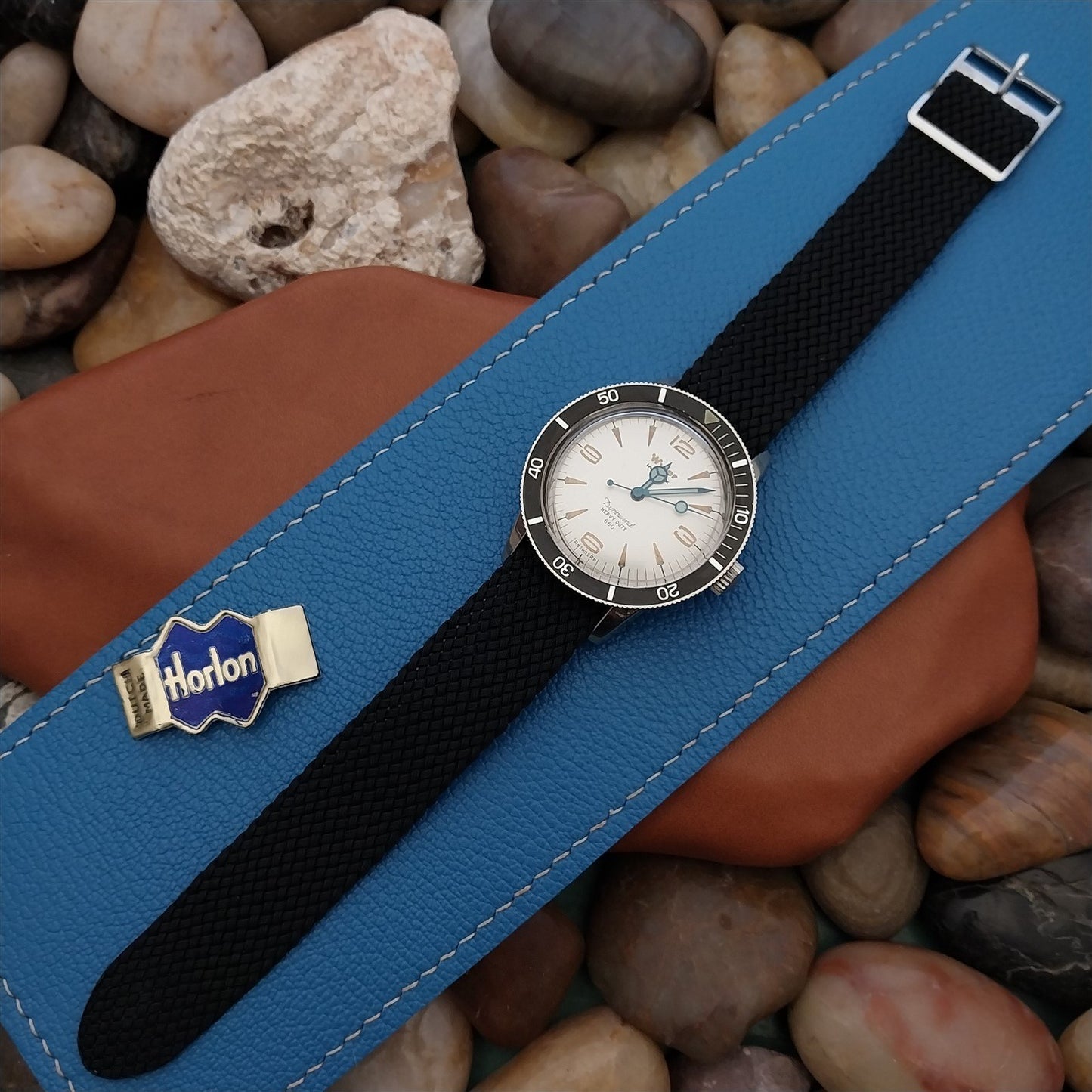 Vintage 18mm Braided Perlon Classic Single Pass Unused 1960s Field Watch Strap