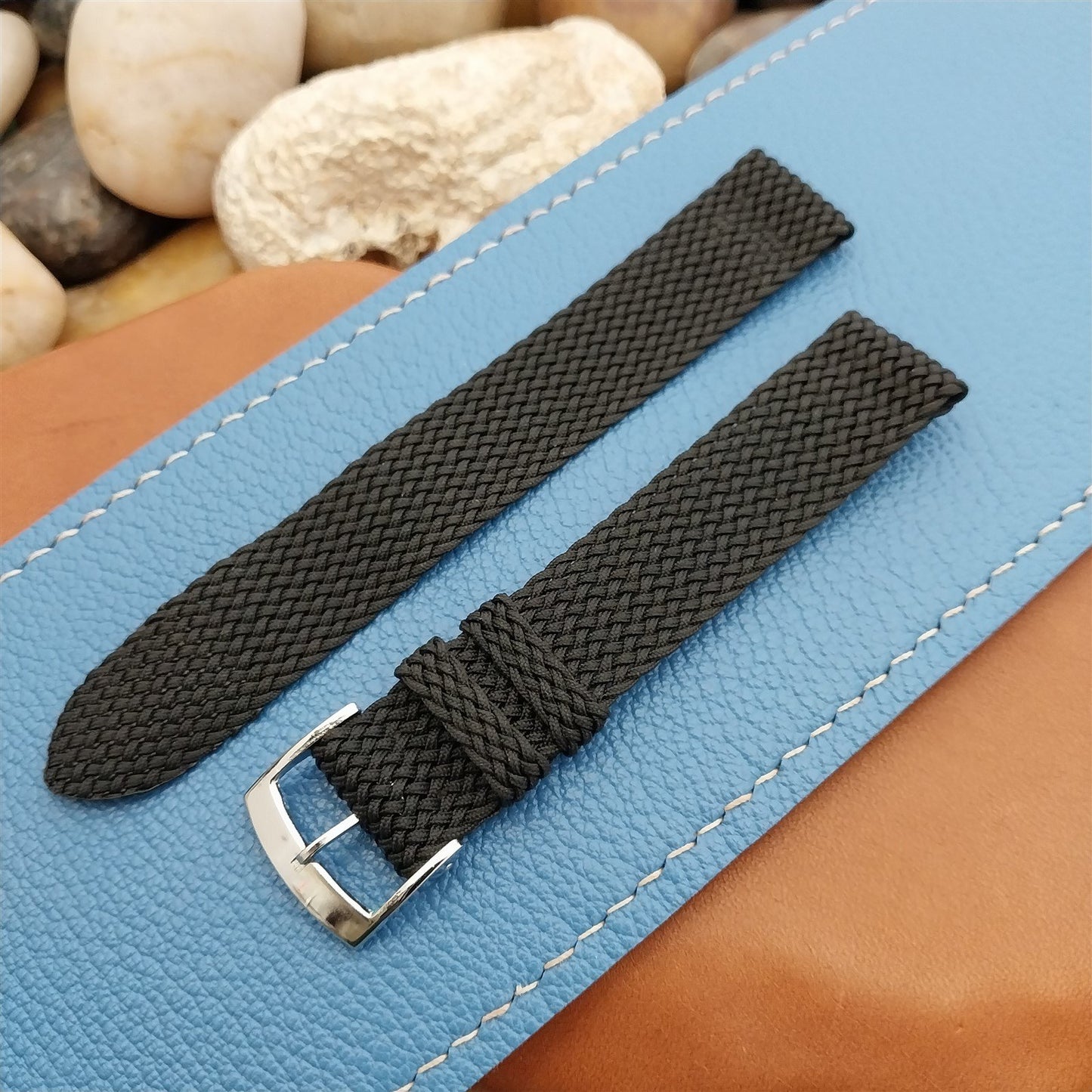 16mm Braided Perlon 2-Piece Swiss 1960s-1970s Classic Watch Strap