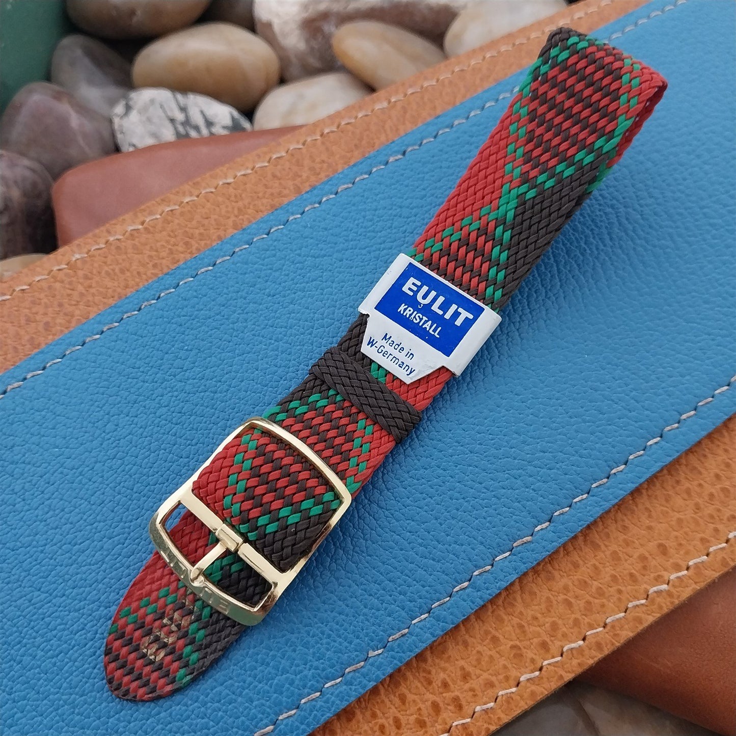 Vintage 18mm Argyle Braided Perlon Classic Single Pass 1960s Unused Watch Band