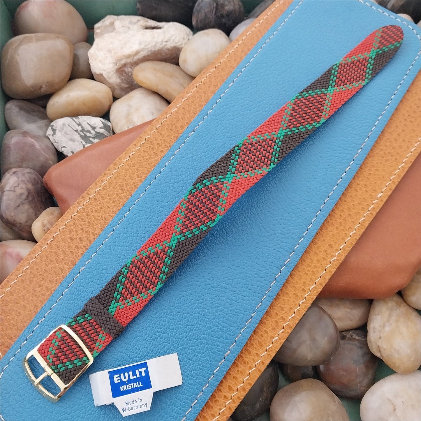 Vintage 18mm Argyle Braided Perlon Classic Single Pass 1960s Unused Watch Band