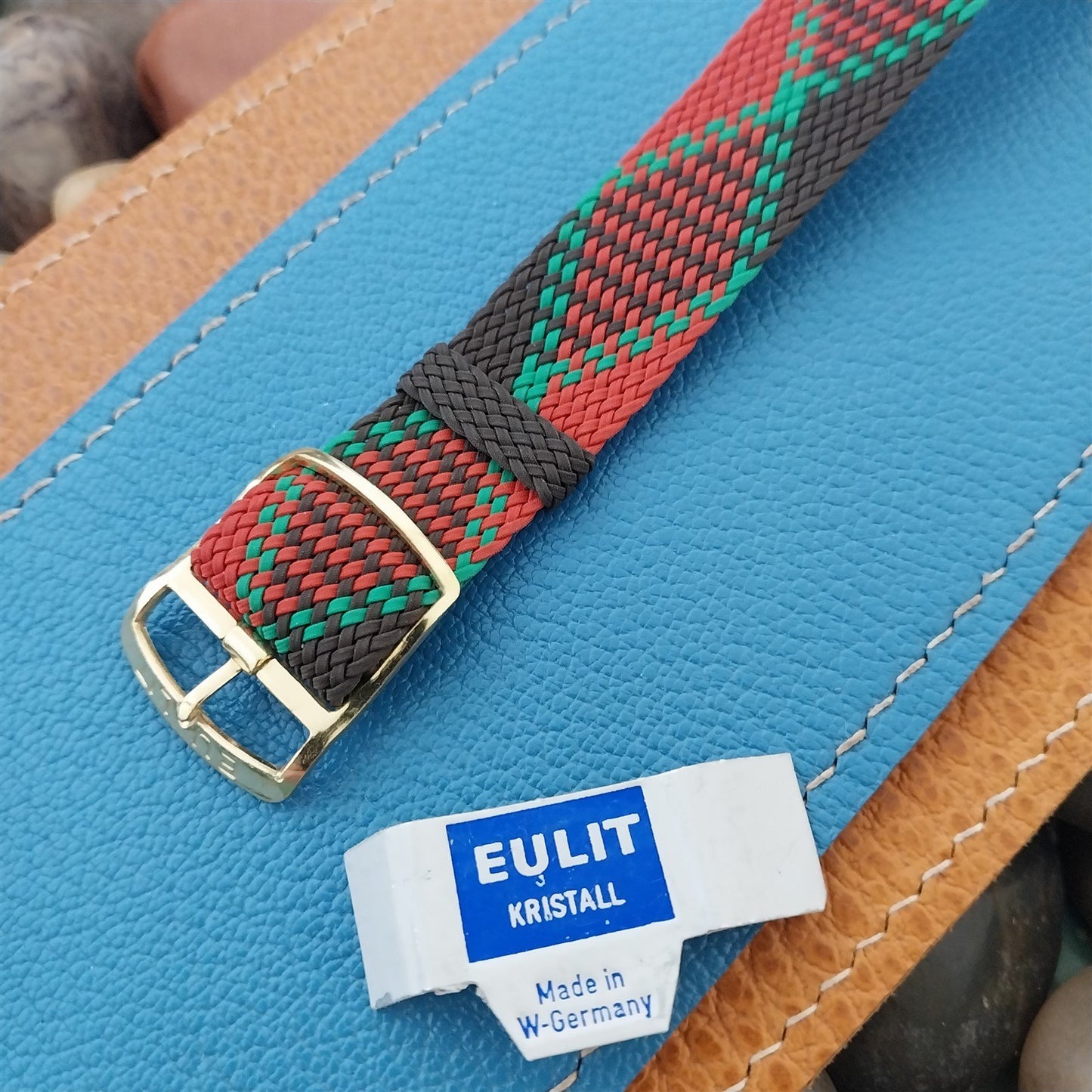Vintage 18mm Argyle Braided Perlon Classic Single Pass 1960s Unused Watch Band