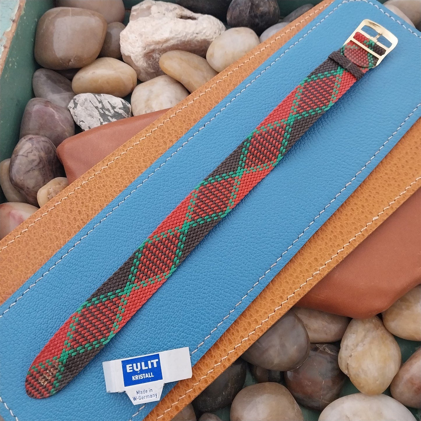 Vintage 18mm Argyle Braided Perlon Classic Single Pass 1960s Unused Watch Band