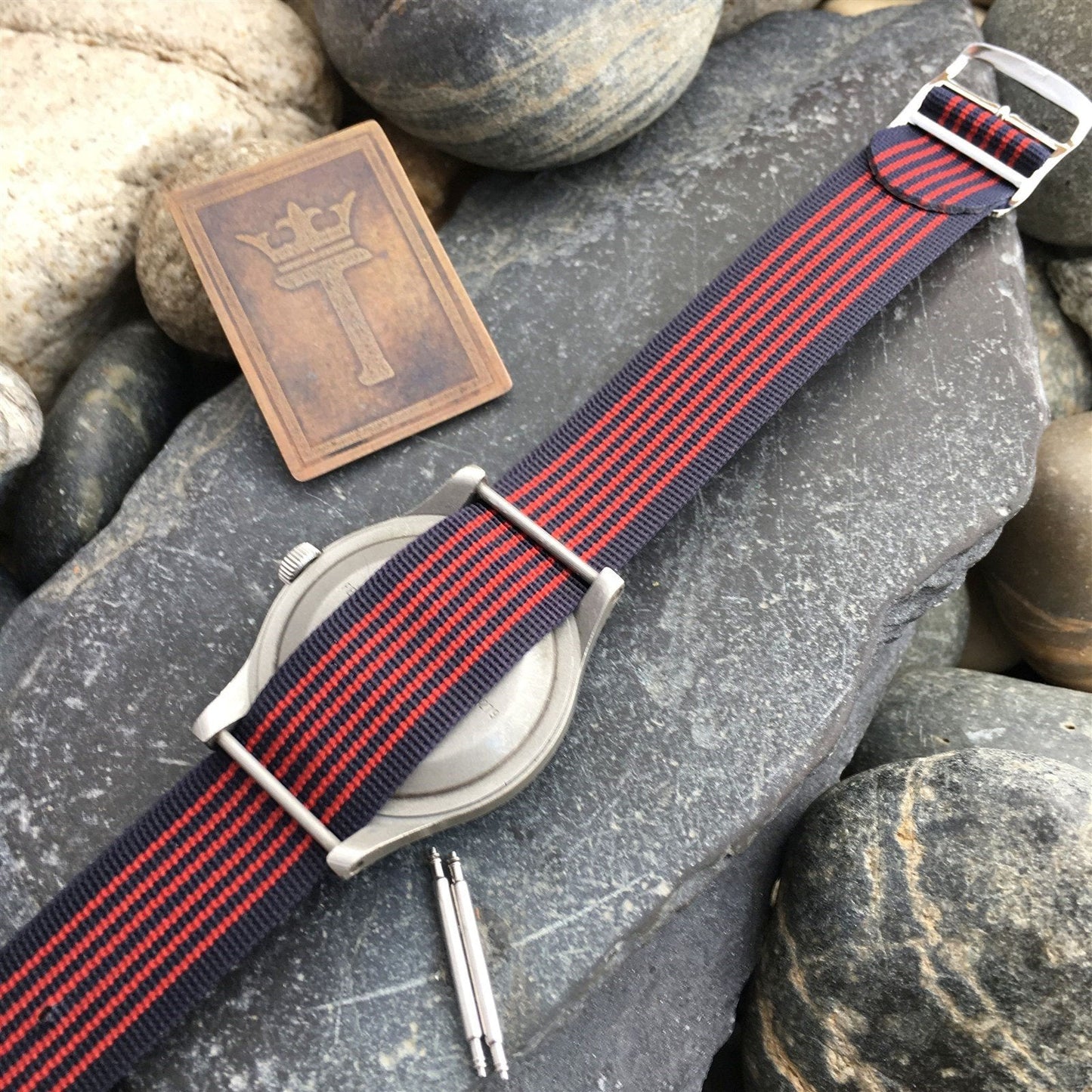 Perlon Classic Regimental Slip-Through 18mm Unused 1960s Vintage Watch Band