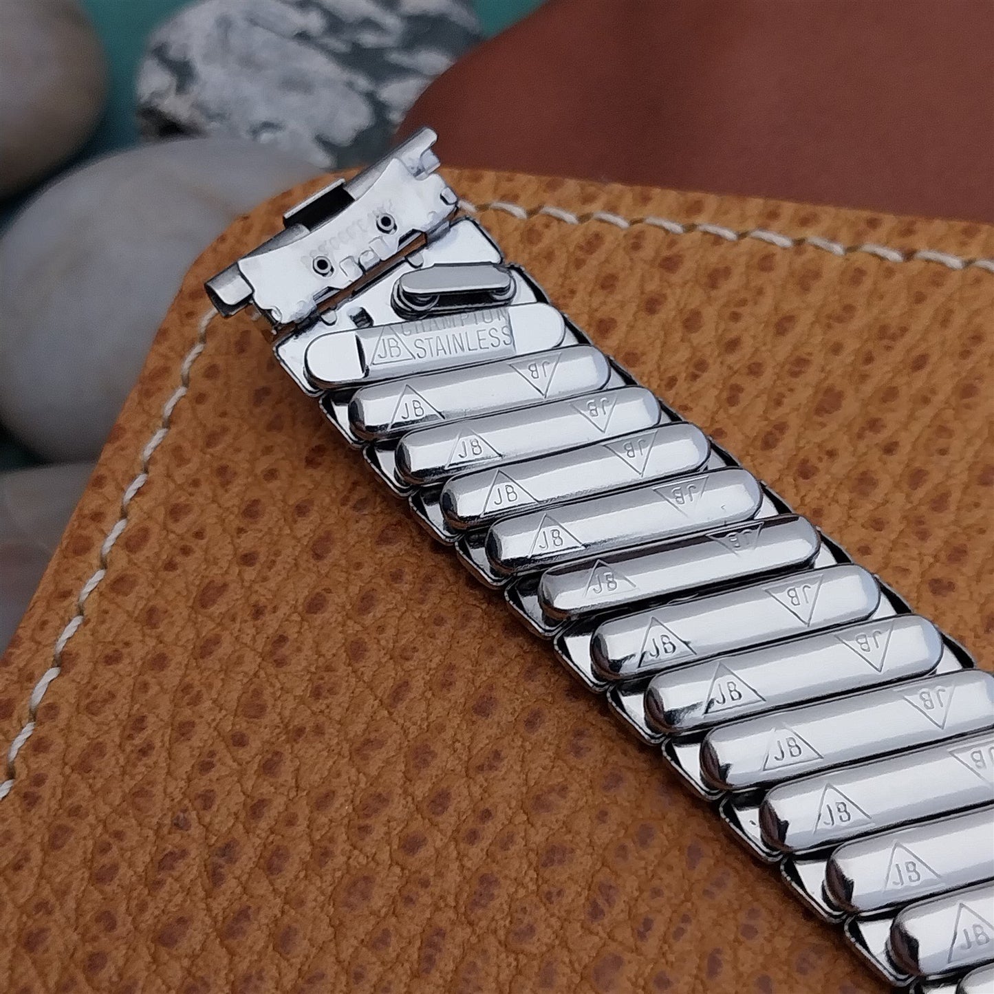 JB Champion USA Stainless Steel Unused 1960s Vintage Watch Band 18mm 16mm 19mm