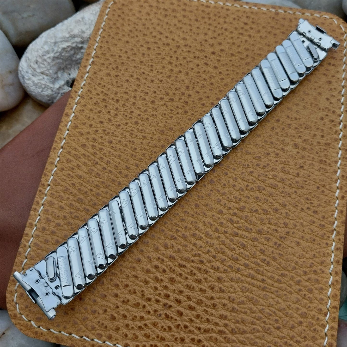 JB Champion USA Stainless Steel Unused 1960s Vintage Watch Band 18mm 16mm 19mm