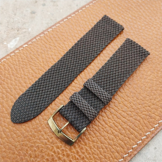 18mm Braided Perlon Melange Two-piece Classic Unused 1960s Vintage Watch Strap