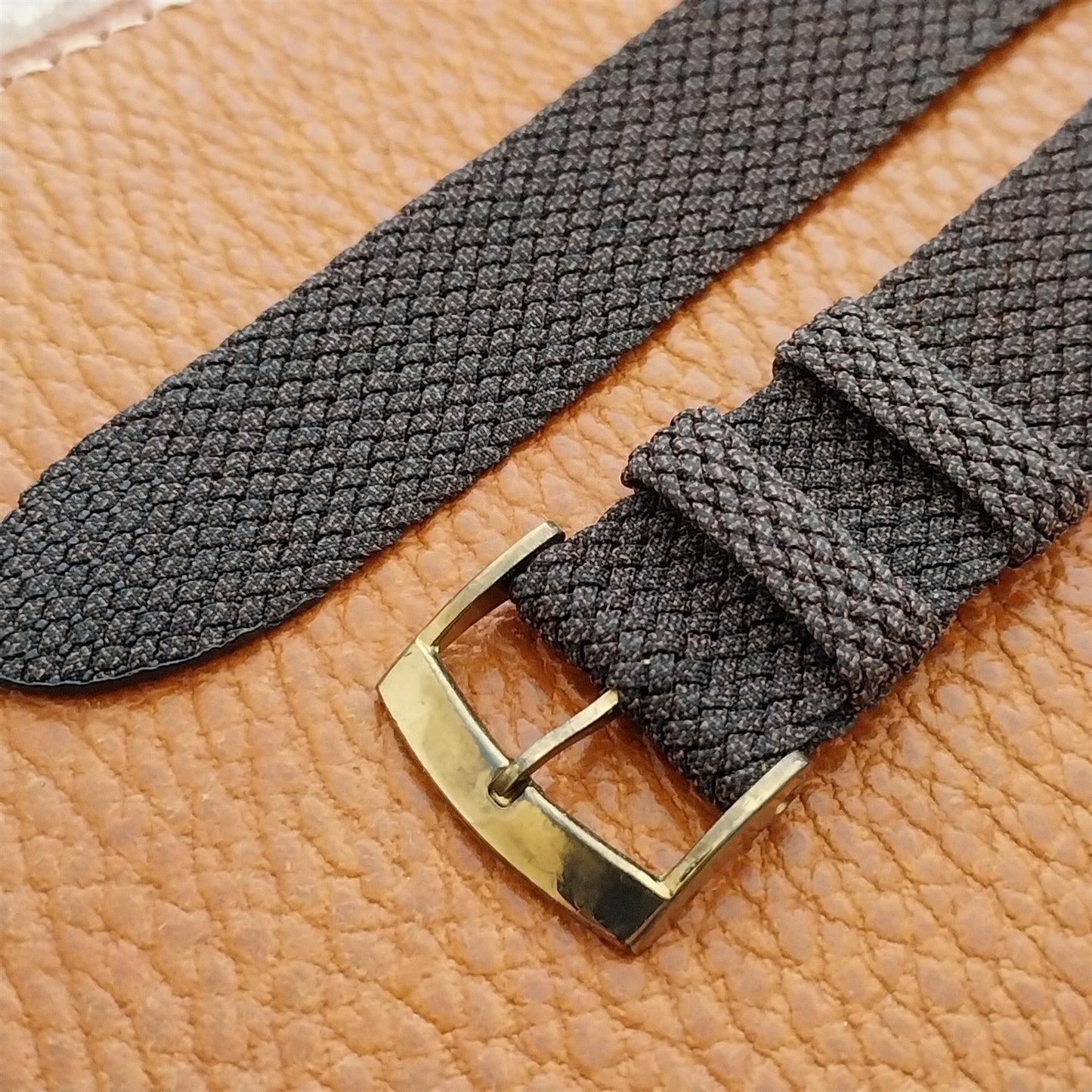 18mm Braided Perlon Melange Two-piece Classic Unused 1960s Vintage Watch Strap