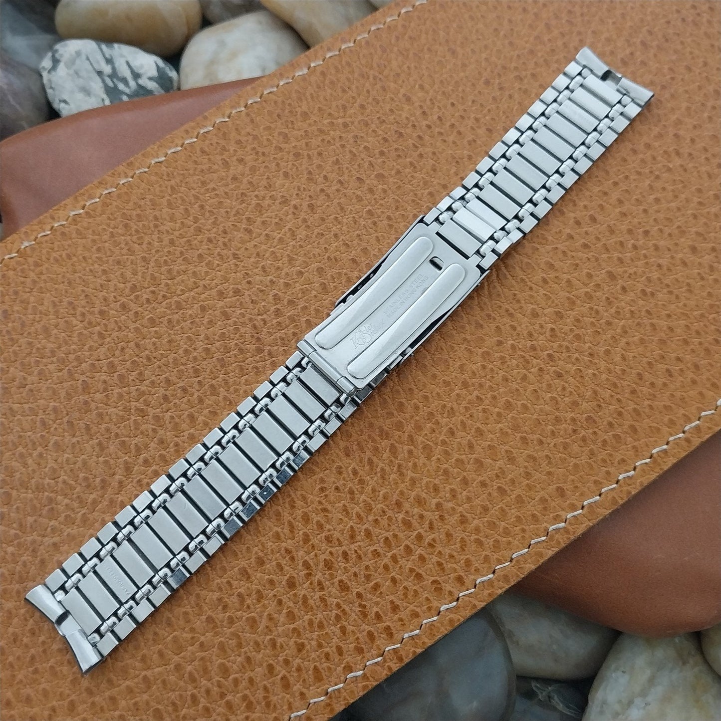 17.2mm 11/16 Stainless Steel nos 1960s Vintage Watch Band Kreisler Stelux