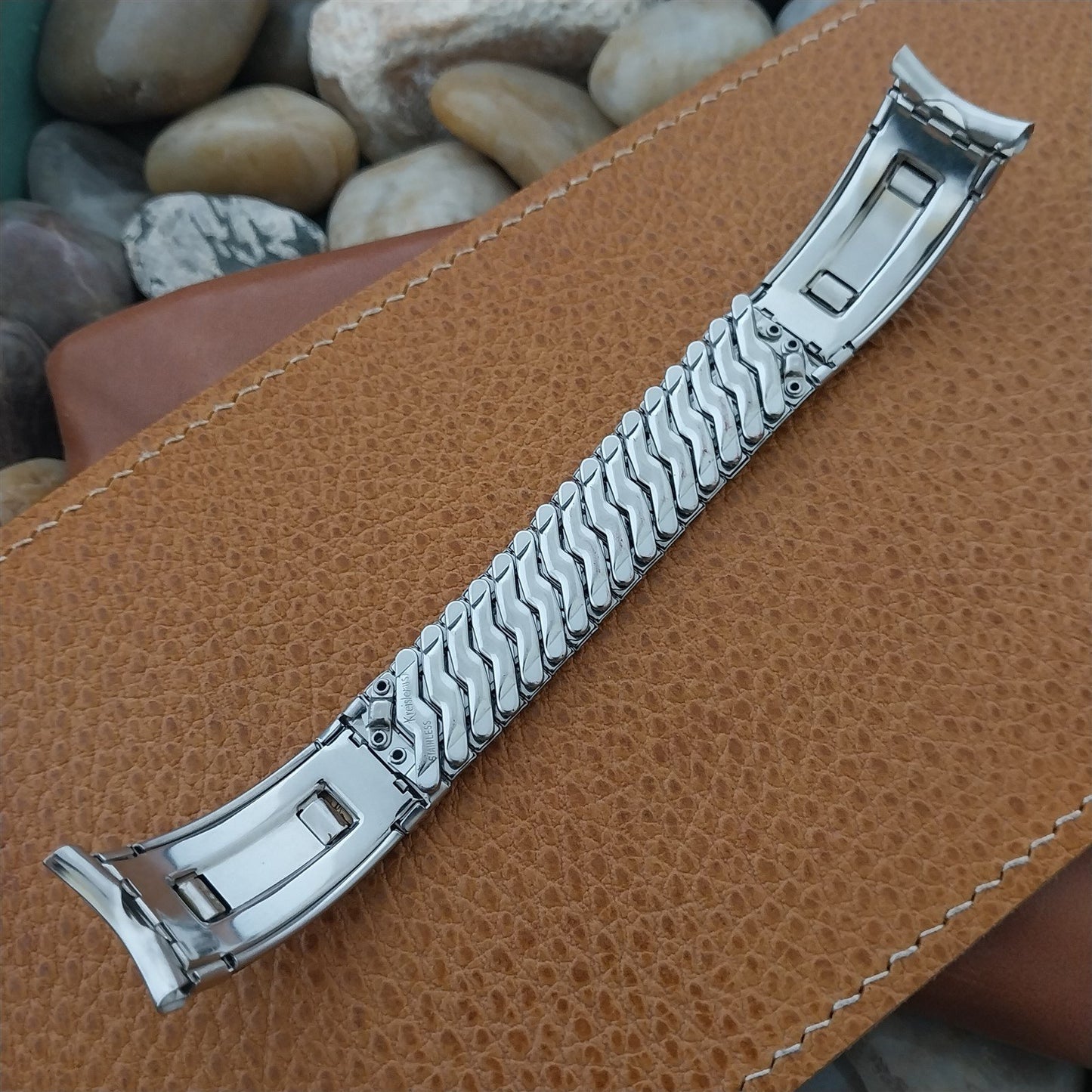 17.2mm 18mm 19mm Stainless Steel Unused 1960s nos Vintage Watch Band