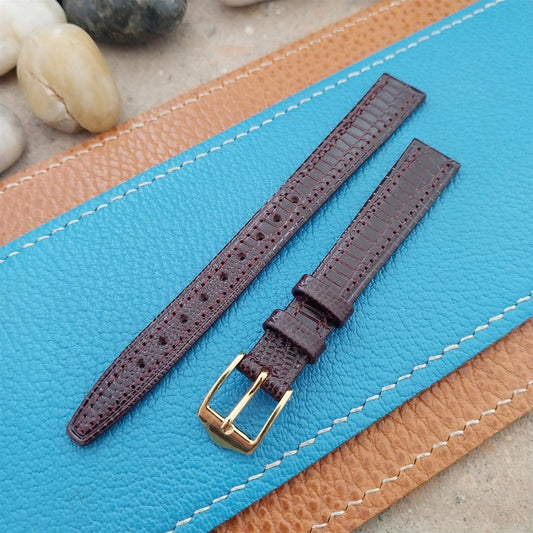Vintage 12mm Lizard-Grain Leather Hirsch Ricoh Womens Unused Classic Watch Strap