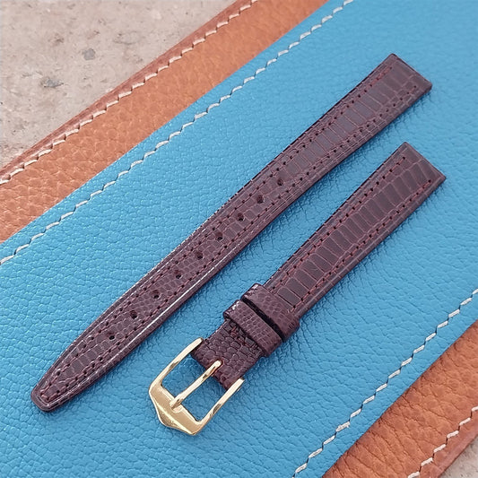 Vintage 12mm Lizard-Grain Leather Hirsch Ricoh Womens Unused Classic Watch Strap
